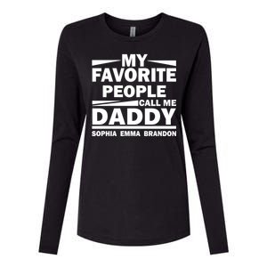 My Favorite People Call Me Personalize Family Womens Cotton Relaxed Long Sleeve T-Shirt