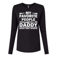 My Favorite People Call Me Personalize Family Womens Cotton Relaxed Long Sleeve T-Shirt