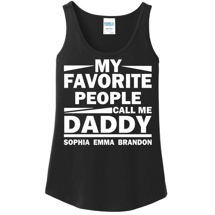 My Favorite People Call Me Personalize Family Ladies Essential Tank