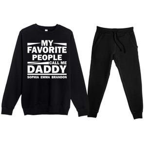 My Favorite People Call Me Personalize Family Premium Crewneck Sweatsuit Set