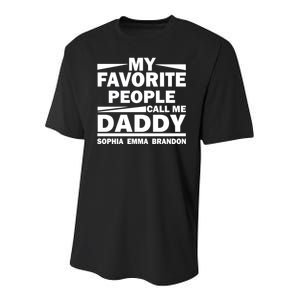 My Favorite People Call Me Personalize Family Youth Performance Sprint T-Shirt