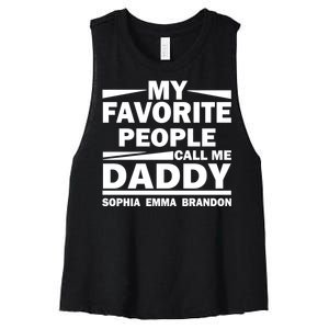 My Favorite People Call Me Personalize Family Women's Racerback Cropped Tank