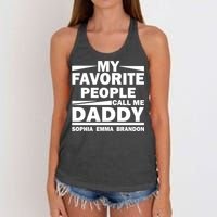 My Favorite People Call Me Personalize Family Women's Knotted Racerback Tank