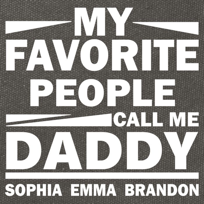 My Favorite People Call Me Personalize Family Cotton Canvas Backpack