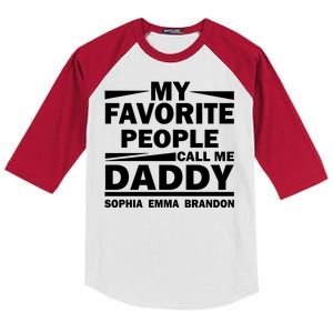 My Favorite People Call Me Personalize Family Kids Colorblock Raglan Jersey