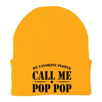 My Favorite People Call Me Pop Pop Knit Cap Winter Beanie