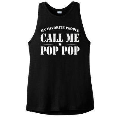 My Favorite People Call Me Pop Pop Ladies PosiCharge Tri-Blend Wicking Tank