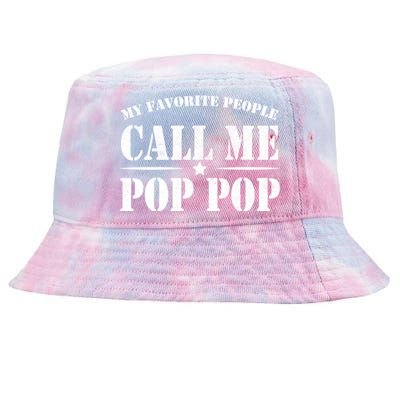 My Favorite People Call Me Pop Pop Tie-Dyed Bucket Hat