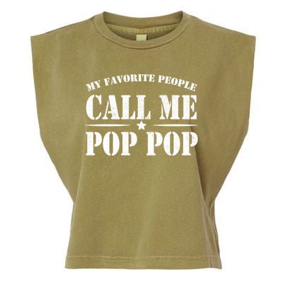 My Favorite People Call Me Pop Pop Garment-Dyed Women's Muscle Tee