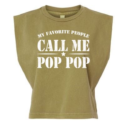 My Favorite People Call Me Pop Pop Garment-Dyed Women's Muscle Tee