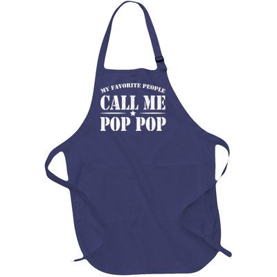 My Favorite People Call Me Pop Pop Full-Length Apron With Pockets