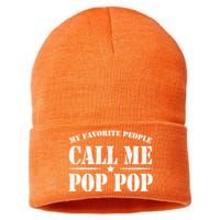 My Favorite People Call Me Pop Pop Sustainable Knit Beanie