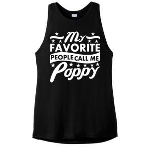 My Favorite People Call Me Poppy Ladies PosiCharge Tri-Blend Wicking Tank