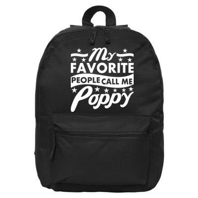 My Favorite People Call Me Poppy 16 in Basic Backpack