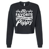 My Favorite People Call Me Poppy Cropped Pullover Crew