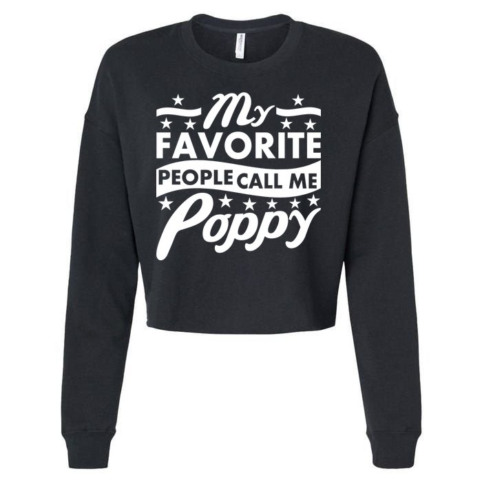 My Favorite People Call Me Poppy Cropped Pullover Crew