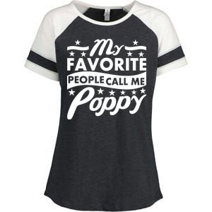 My Favorite People Call Me Poppy Enza Ladies Jersey Colorblock Tee