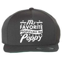 My Favorite People Call Me Poppy Wool Snapback Cap