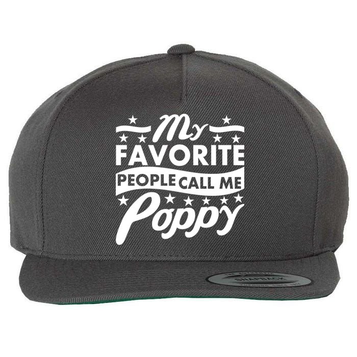 My Favorite People Call Me Poppy Wool Snapback Cap