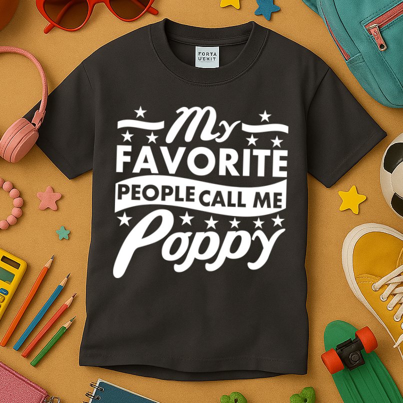 My Favorite People Call Me Poppy Kids T-Shirt
