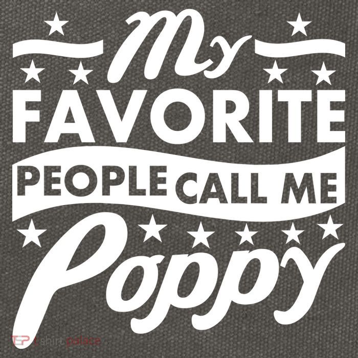 My Favorite People Call Me Poppy Cotton Canvas Backpack