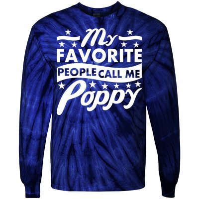 My Favorite People Call Me Poppy Tie-Dye Long Sleeve Shirt