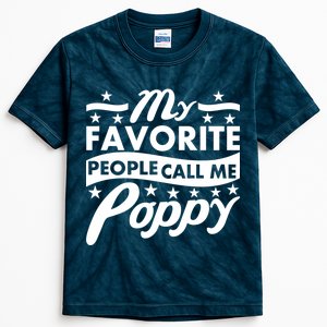 My Favorite People Call Me Poppy Kids Tie-Dye T-Shirt