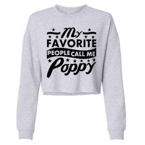 My Favorite People Call Me Poppy Cropped Pullover Crew