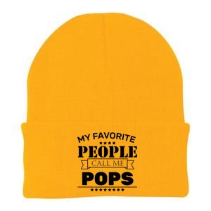 My Favorite People Call Me Pops Knit Cap Winter Beanie