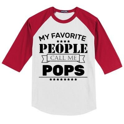 My Favorite People Call Me Pops Kids Colorblock Raglan Jersey