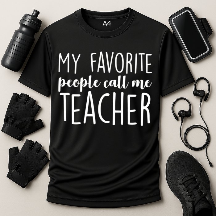My Favorite People Call Me Teacher Cooling Performance Crew T-Shirt
