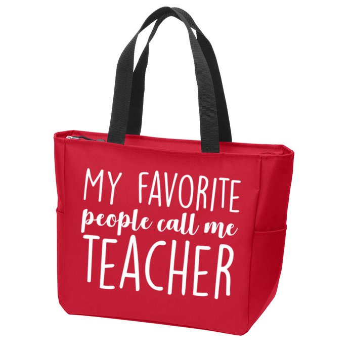 My Favorite People Call Me Teacher Zip Tote Bag