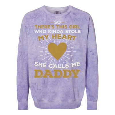 My Favorite Person Calls Me Daddy Colorblast Crewneck Sweatshirt