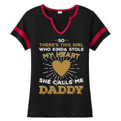 My Favorite Person Calls Me Daddy Ladies Halftime Notch Neck Tee