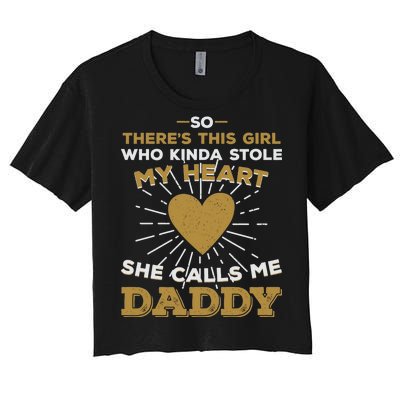 My Favorite Person Calls Me Daddy Women's Crop Top Tee