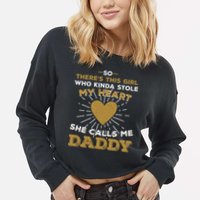 My Favorite Person Calls Me Daddy Cropped Pullover Crew