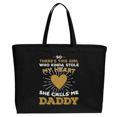 My Favorite Person Calls Me Daddy Cotton Canvas Jumbo Tote