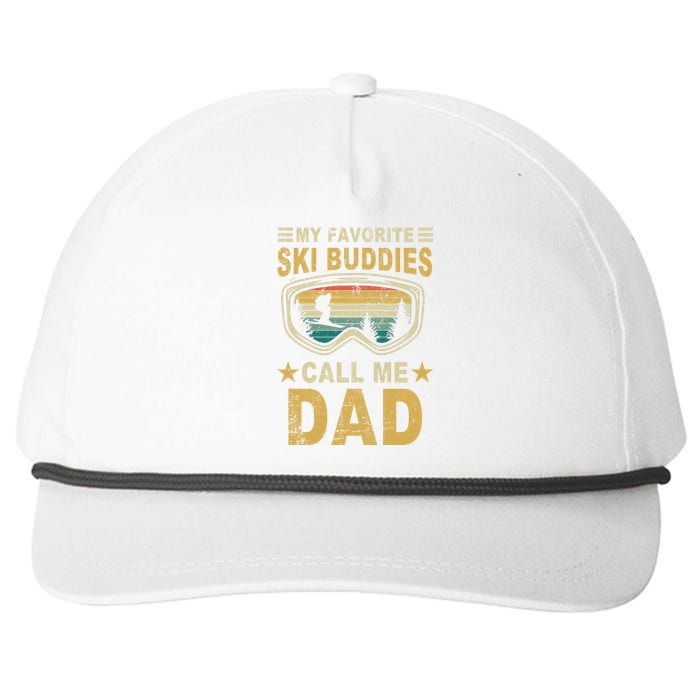 My Favorite Ski Buddies Call Me Dad Snapback Five-Panel Rope Hat