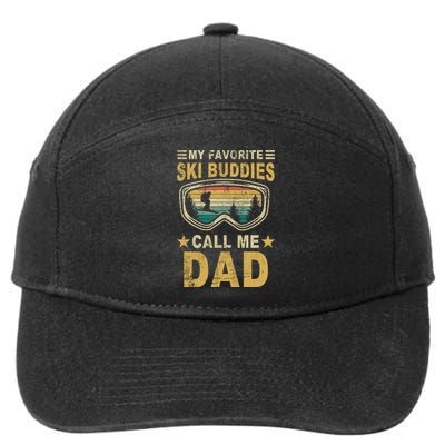 My Favorite Ski Buddies Call Me Dad 7-Panel Snapback Hat
