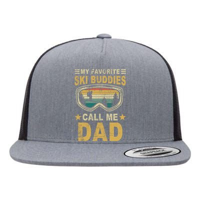 My Favorite Ski Buddies Call Me Dad Flat Bill Trucker Hat