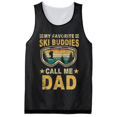 My Favorite Ski Buddies Call Me Dad Mesh Reversible Basketball Jersey Tank