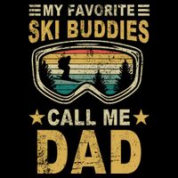 My Favorite Ski Buddies Call Me Dad Women's V-Neck T-Shirt