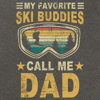My Favorite Ski Buddies Call Me Dad Cotton Canvas Backpack