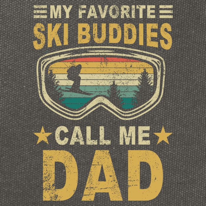 My Favorite Ski Buddies Call Me Dad Cotton Canvas Backpack