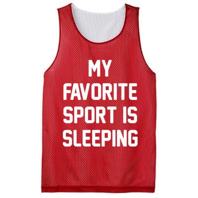 My Favorite Sport Is Sleeping Mesh Reversible Basketball Jersey Tank