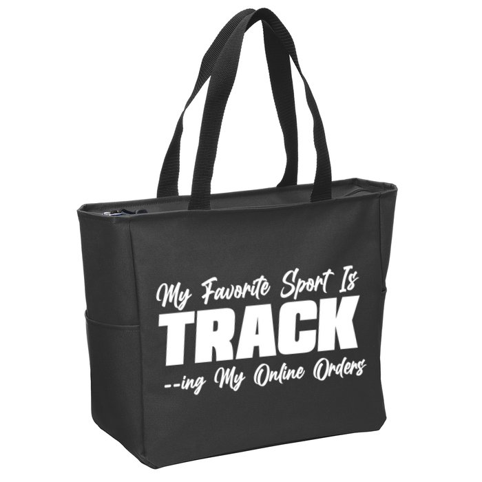 My Favorite Sport Is Tracking My Online Orders Zip Tote Bag