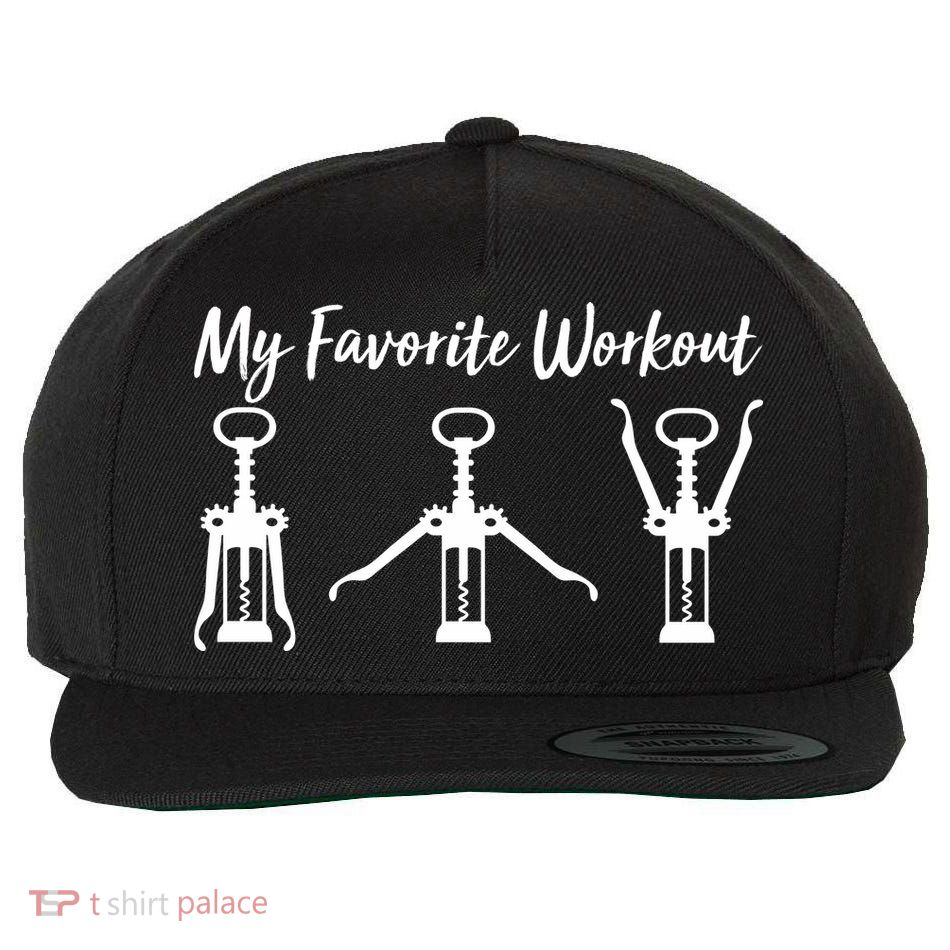 My Favorite Workout Wine Lover Wool Snapback Cap