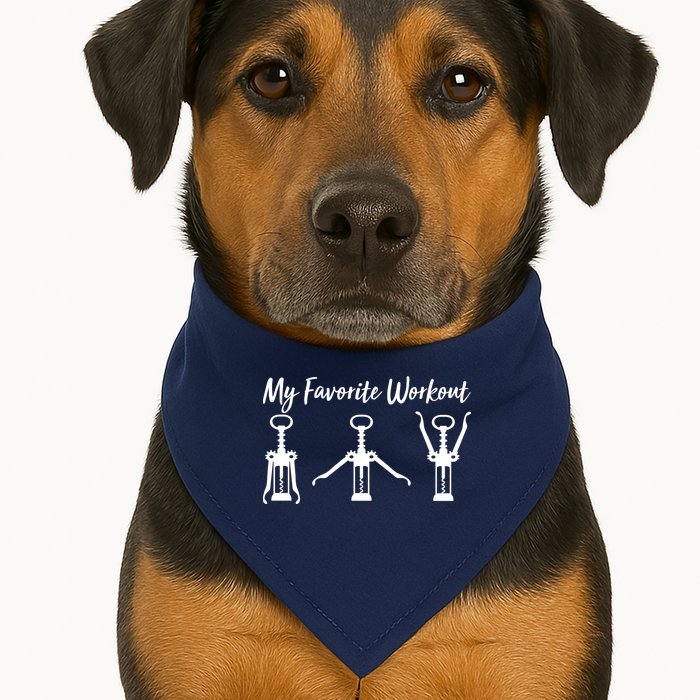 My Favorite Workout Wine Lover USA-Made Doggie Bandana