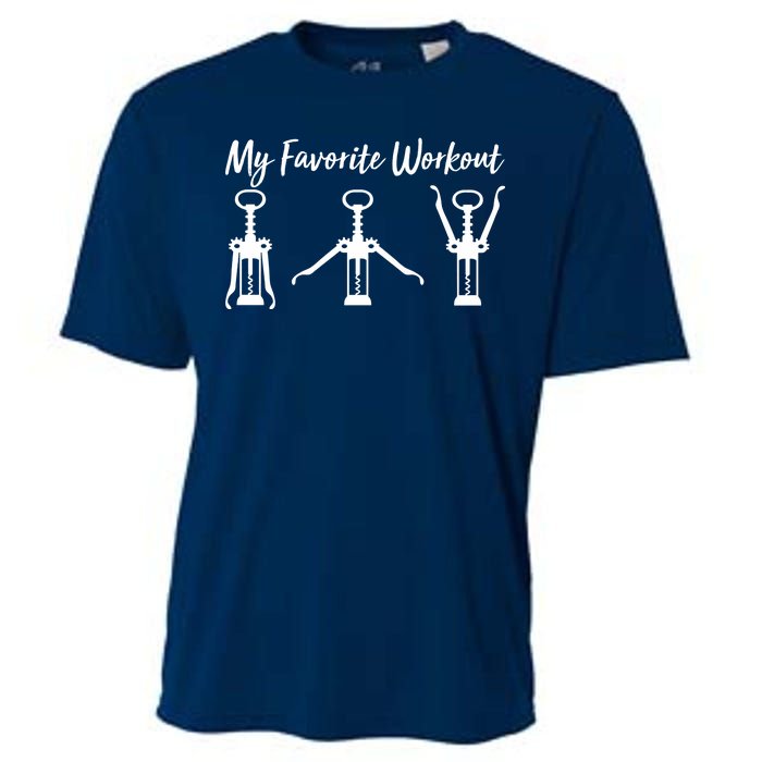 My Favorite Workout Wine Lover Cooling Performance Crew T-Shirt