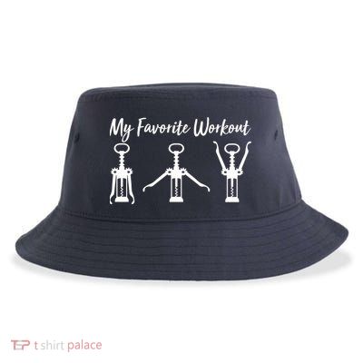 My Favorite Workout Wine Lover Sustainable Bucket Hat